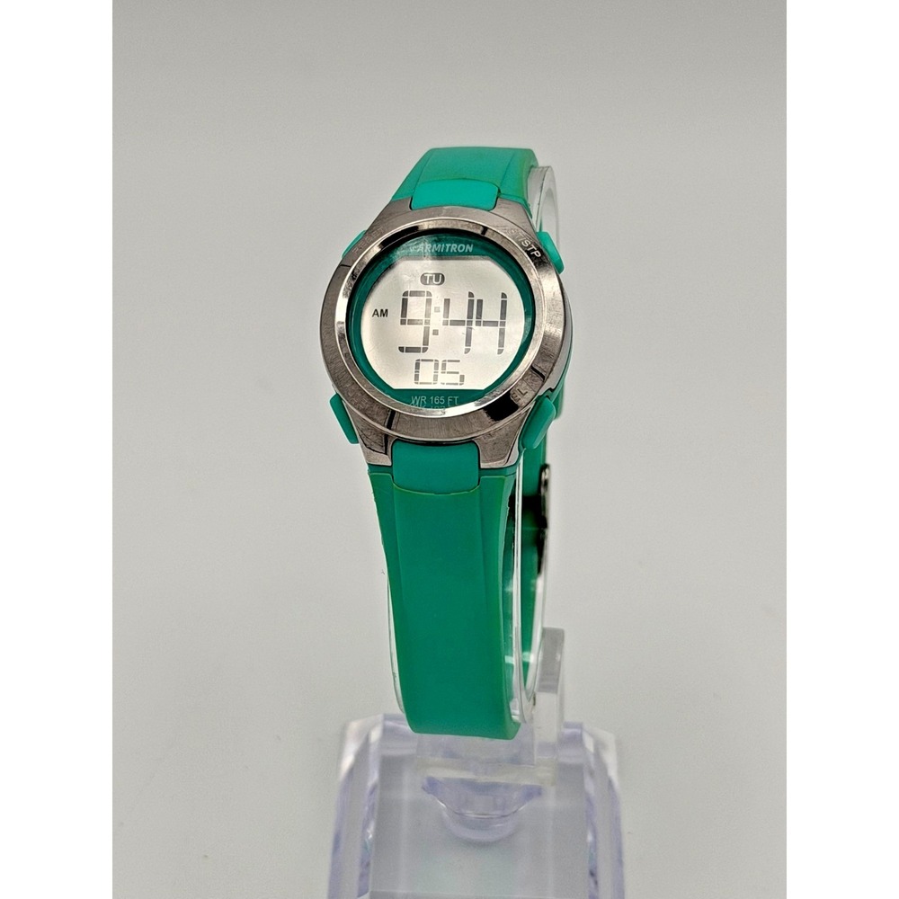 Armitron Pro Sport Digital Watch Green WR165ft Alarm Chronograph Works
